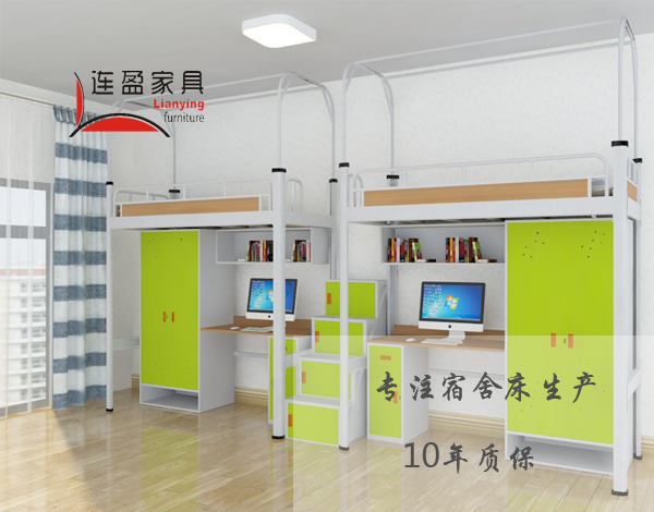 清遠(yuǎn)公寓鐵床圍起自己地盤(pán)，桌柜全都齊了